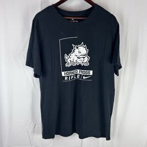 TCU Horned Frogs Rifle T Shirt The Nike Tee Dri Fit Men's XL Black